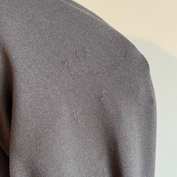 Susana Monaco Long Sleeve Mini Dress Cut-Out Back || SZ M || Charcoal Gray - Picture 8 of 9